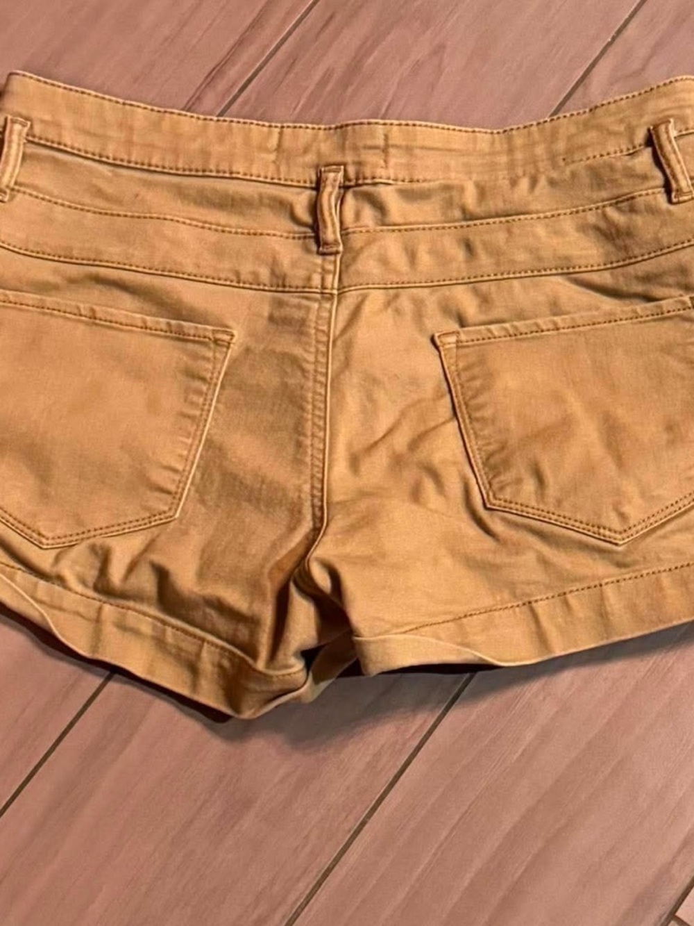 High-Waist khaki  Women’s Denim Shorts juniors size 13 - Picture 6 of 6